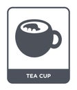 tea cup icon in trendy design style. tea cup icon isolated on white background. tea cup vector icon simple and modern flat symbol Royalty Free Stock Photo