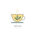 Tea cup line icon Royalty Free Stock Photo