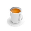 Tea cup with saucer isometric isolated Royalty Free Stock Photo