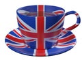 Tea Cup and saucer, which is applied to the image of the flag of England