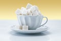 Tea cup with sugar Royalty Free Stock Photo