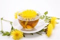 Tea dandelion flowers herb. Generate Ai Royalty Free Stock Photo