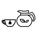 Tea drink icon vector design template basic RGB Royalty Free Stock Photo