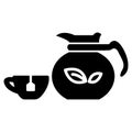 Tea drink icon vector design template basic RGB Royalty Free Stock Photo