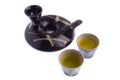 Tea drinking set isolate Royalty Free Stock Photo