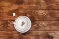 Tea Cup on a saucer with a tea bag Royalty Free Stock Photo