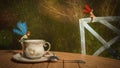 Tea with fairies 3D illustration