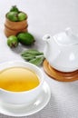 Tea and fresh pineapple guava Royalty Free Stock Photo