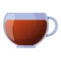 Tea glass cup icon, cartoon style Royalty Free Stock Photo