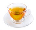 Tea in glass cup isolated on white background.clipping path Royalty Free Stock Photo