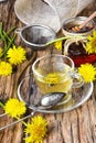 Tea with honey dandelion Royalty Free Stock Photo