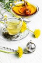 Tea with honey dandelion Royalty Free Stock Photo