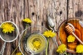 Tea with honey dandelion Royalty Free Stock Photo