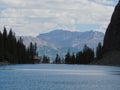 Tea House Views hiking around Lake Agnes, close to Lakeview trail, Plain of six glaciers, Lake Agnes, Mirror Lake, Little and Big Royalty Free Stock Photo