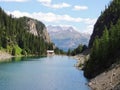 Tea House Views hiking around Lake Agnes, close to Lakeview trail, Plain of six glaciers, Lake Agnes, Mirror Lake, Little and Big Royalty Free Stock Photo