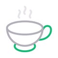 Tea vector color line   icon Royalty Free Stock Photo