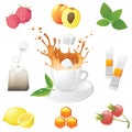 Tea icons Royalty Free Stock Photo