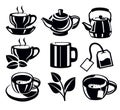 Tea icons Royalty Free Stock Photo