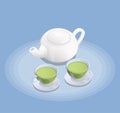 Tea Industry Isometric Composition Royalty Free Stock Photo