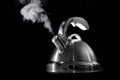 Tea kettle with boiling water Royalty Free Stock Photo