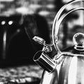 Tea Kettle and Curling Steam Royalty Free Stock Photo