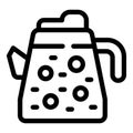 Tea kettle icon outline vector. Glass boiler