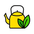 Tea kettle icon. Teapot style sign. Kettle vector pictogram. Naturopathy Therapy Vector Icon. Naturopathy Medication Pictogram.