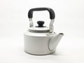 Tea kettle  is a type of pot specialized for boiling water with a lid, spout, and handle, or a small kitchen appliance 02 Royalty Free Stock Photo