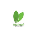 tea leaf logo vector icon illustration Royalty Free Stock Photo