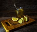 Tea with lemon, ginger. Ethnoscience. Royalty Free Stock Photo