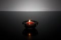 Tea light Candle in glass holder Royalty Free Stock Photo