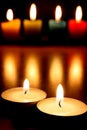 Tea lights & candles Royalty Free Stock Photo