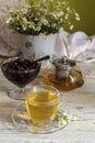 Tea made from healing chamomile