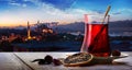 Tea and mosque Royalty Free Stock Photo