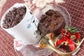 Tea Mug cake, Chocolate cake, Chocolate Eni Rotti Royalty Free Stock Photo