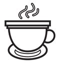 Tea Mug Isolated Vector Icon use for Travel and Tour Projects