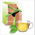 Tea packaging with the image of shapely female hip