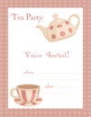 Tea party invitation Royalty Free Stock Photo