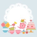 Tea party invitation Royalty Free Stock Photo