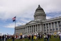 Tea Party protest at state capitol Royalty Free Stock Photo