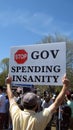 Tea Party Rally Protester on Boston Common Royalty Free Stock Photo