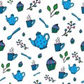 Tea pattern Royalty Free Stock Photo