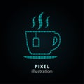 Tea - pixel illustration.