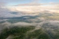 Tea Plantations at Cameron Highlands Malaysia. Sunrise in early morning with fog. Royalty Free Stock Photo