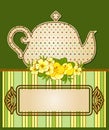 Tea pot with beautiful flowers Royalty Free Stock Photo
