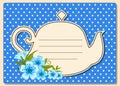 Tea pot with beautiful flowers Royalty Free Stock Photo