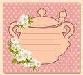 Tea pot with beautiful flowers Royalty Free Stock Photo