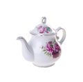 tea pot, ceramic teapot on background. Royalty Free Stock Photo