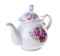 Tea pot, ceramic teapot on background. Royalty Free Stock Photo