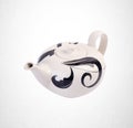 tea pot or ceramic teapot on background. Royalty Free Stock Photo